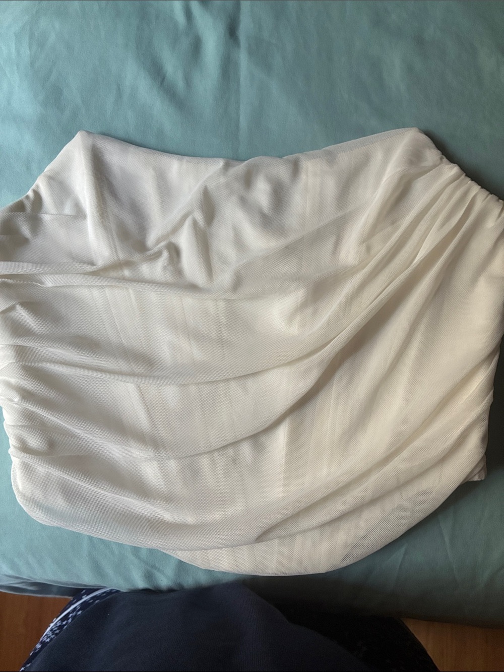 White Draped Women's Skirt